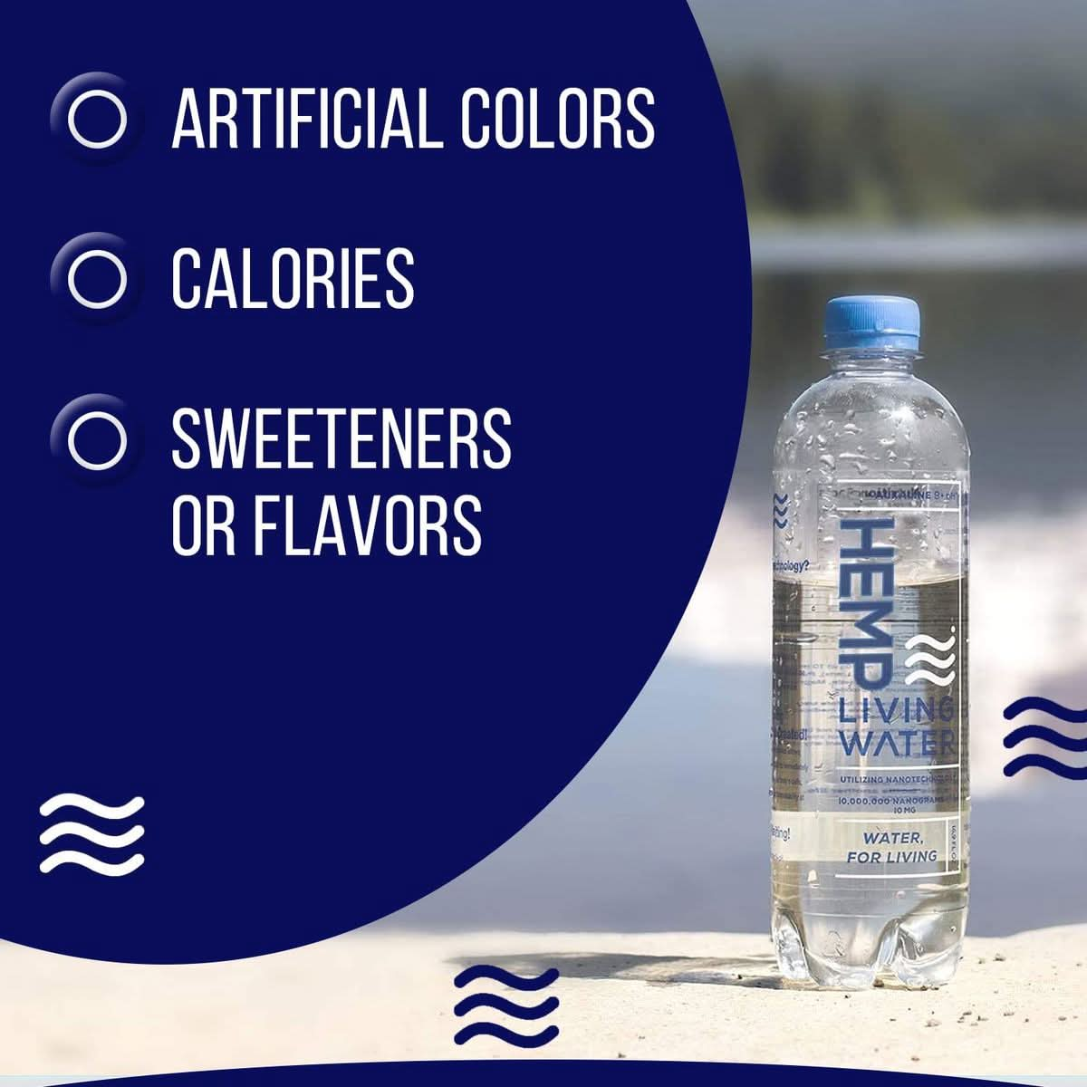 Hemp Living Extract Infused water Enhanced Hydration 95 pH Balance Smooth Taste Essential Water Drinking Alkaline Water 169 FL Oz  24 Pack