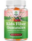 Kids Fiber Gummy Prebiotics Supplement - Soluble Fiber Gummies for Kids Constipation Relief Digestive Health and Leaky Gut Repair - Kids Fiber Gummies Immune System Booster Delicious Gummy Vitamins