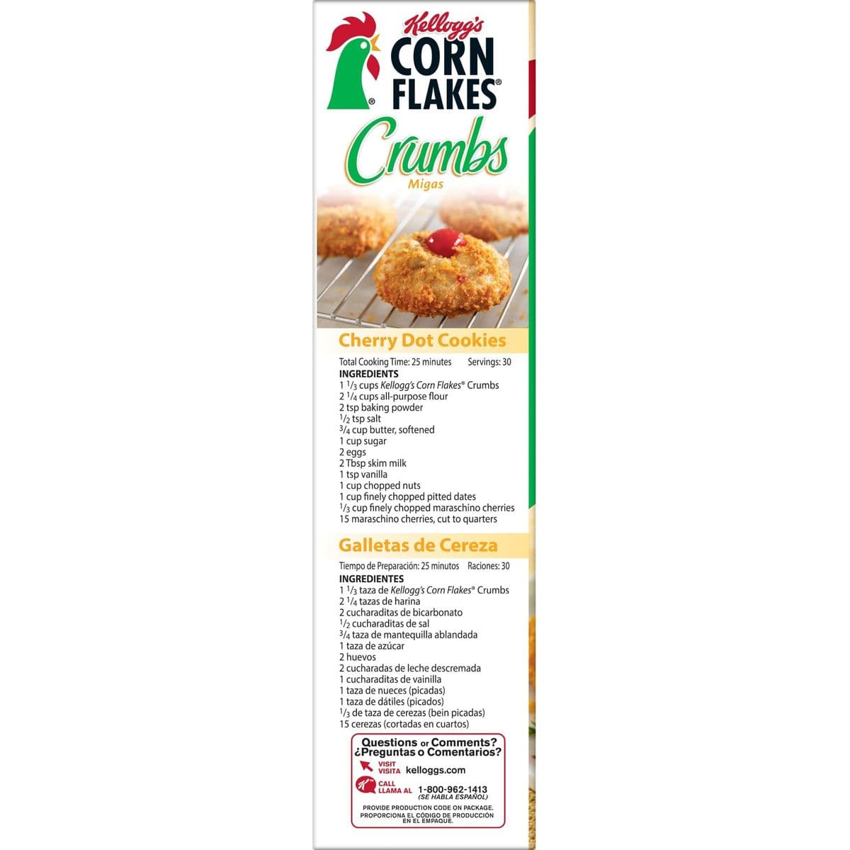 Corn Flakes Crumbs 8 Vitamins and Minerals Try in Recipes Original 21oz Box 1 Box