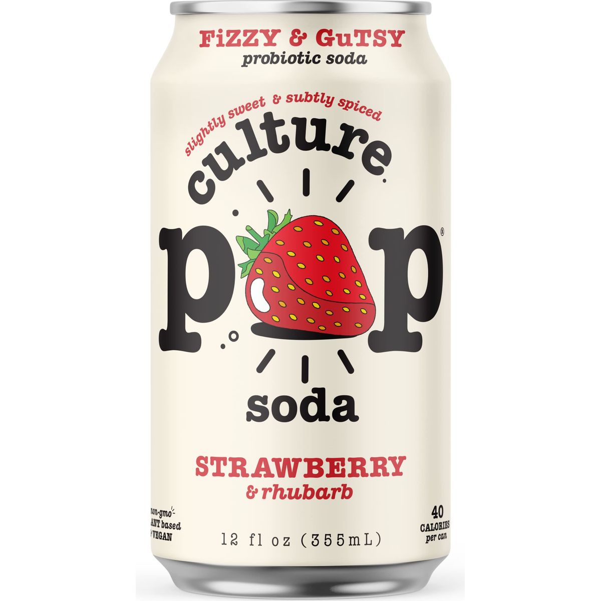 Culture Pop Soda Sparkling Probiotic  40 Calories per can Vegan NonGMO  Variety Sampler Pack  12 Fl Oz Cans Pack of 7