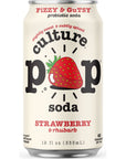 Culture Pop Soda Sparkling Probiotic  40 Calories per can Vegan NonGMO  Variety Sampler Pack  12 Fl Oz Cans Pack of 7