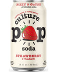 Culture Pop Soda Sparkling Probiotic  40 Calories per can Vegan NonGMO  12 Fl Oz Cans Jazzy  Juicy Pack of 12