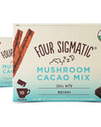 Mushroom Hot Cacao Mix with Reishi by Four Sigmatic  Organic Reishi Mushroom Cinnamon Cardamom Stevia  Cacao Reduces Anxiety  Stress Relaxes the Body Improves Sleep  USDA Organic  Vegan  Paleo 2 Packs of 10 Packets