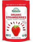 NATIERRA Organic Freeze-Dried Strawberries | USDA Organic, Non-GMO & Vegan Strawberry | 1.2 Ounce (Pack of 1)