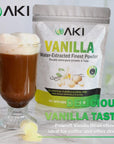 AKI Vanilla Extract Powder from Authentic Beans for Delicious Flavoring, Cooking, Baking, Drinks, Tea, Coffee, Smoothies, Cocktails| Sugar-Free & Alcohol-Free ( 10.58OZ /300Gr )