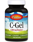 Carlson - C-Gels, 1000mg, Vitamin C Softgels, Immune Support & Heart Health, Vitamin C Softgels, Antioxidant, Vitamin C Supplement, 100 Softgels