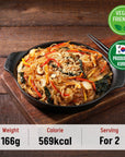 Korean Premium StirFried Noodles Japchae Quick and Easy to Cook Noodle with Vegetables and Sauce Microwave Ready in 7 Minutes  2 Servings