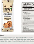 Emmys Organics Coconut Cookies  Variety Pack 15 oz Pack of 12 Dark Cocao Peanut Butter Vanilla Bean Chocolate Chip