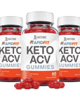 Justified Laboratories (3 Pack) Rapid Fit Keto ACV Gummies 1000MG with Pomegranate Juice Beet Root B12 180 Gummys