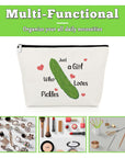 Pickle Makeup Bag Pickle Gifts Pickle Party Gift Cosmetic Bag Funny Pickle Gifts for Women Vegetarian Gag Gifts Birthday Gifts for Pickle Lovers Best Friend Pickle Gift Pickle Themed Gifts