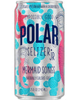 POLAR 100 Natural Seltzer Jr  Mermaid Songs  No Sugar Juice or Sweeteners  75 FL OZ 24 Pack  By LastFuel