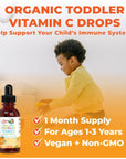 MaryRuth's Toddler Vitamin C Drops | USDA Organic Vitamin C Liquid Drops for Toddler | Ages 1-3 Years | Vitamin for Immune Support & Overall Health | Vegan | Non-GMO | Gluten Free | 30 Servings