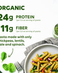 Chickapea Organic Chickpea Pasta with Greens - Penne - 8 oz (Pack of 6)