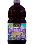 Langers 100 USA Grown Juice Concord Grape 64 Ounce Pack of 8