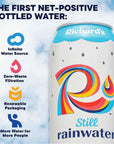 Richards Rainwater Still Canned Water 100 Rain Naturally Purified Drinking Water 16 fl oz Aluminum Cans Pack of 12