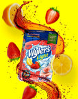 Wylers Light Singles To Go 12 Pack Strawberry Lemonade Water Drink Mix 48 Total Powder Drink Mix Packets