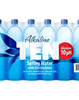 TEN Alkaline Spring Water pH 10 High in Electrolytes 169 Fl Oz Pack of 24