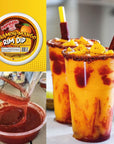 Marranadas Enchilados Chamoy Rim Dip Chamoy sauce Mexican Candy Sweet and Spicy Cup Dressing for Drinks Margaritas Micheladas Dulces Mexicanos 11OZ MangoChamoy