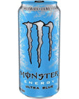 Monster Energy Zero Sugar Energy Drink  GlutenFree Kosher NonGMO and Low Calorie  10g Sugar  Ultra Red Zero Ultra and Ultra Blue Flavors  16 Fl oz EasytoOpen Cans  BETRULIGHT Collection Pack of 6