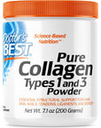 Doctor's Best Pure Collagen Types 1 & 3, Promotes Healthy Skin Hair & Nails - Bone & Joint Support, 7.1 Ounce (Pack of 1)