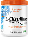 Doctor's Best L-Citrulline Powder, Helps Improve Circulation & Muscle Maintenance, Non-GMO, Vegan, Gluten Free, Soy Free, 200g