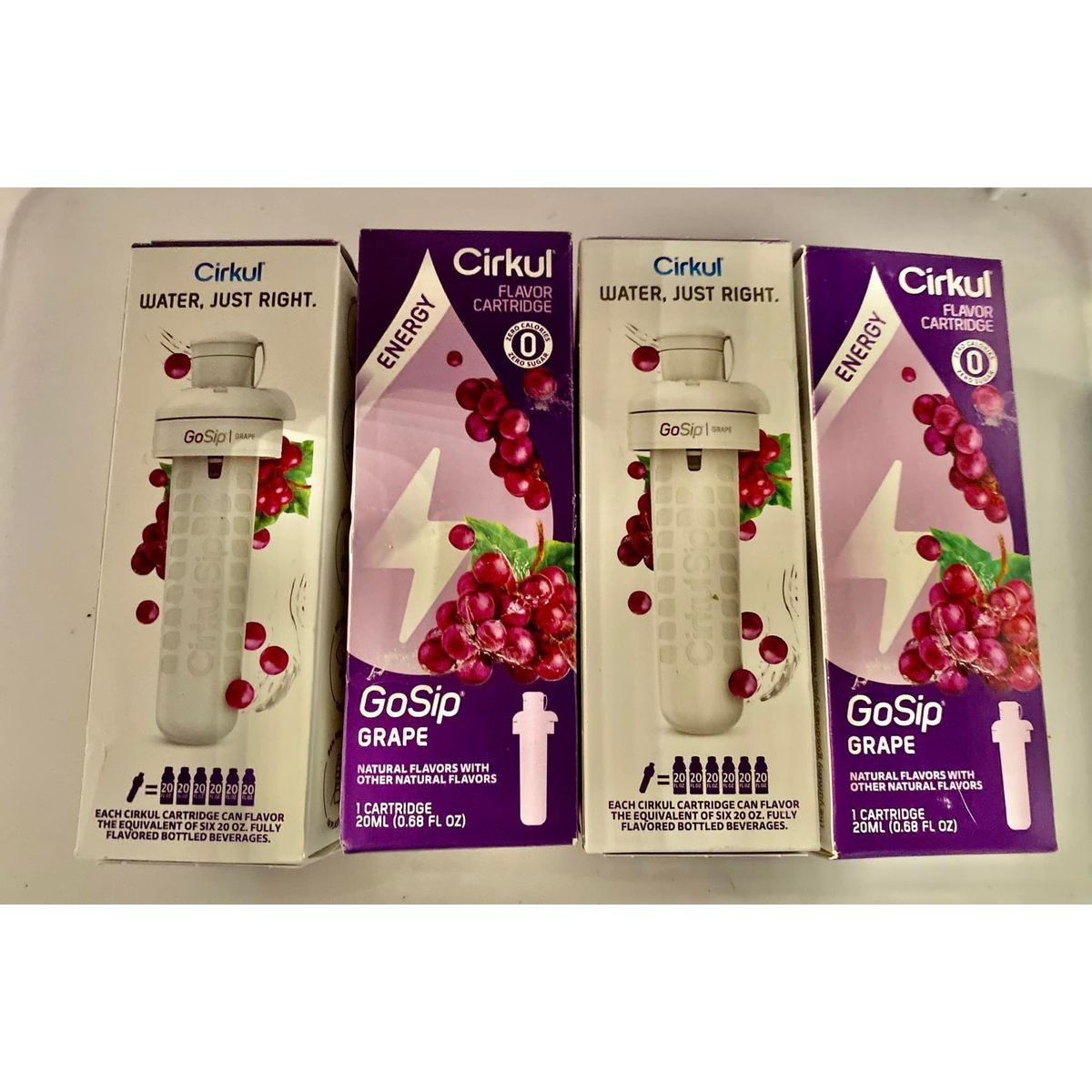 The Great Grape Cirkul GoSip Grape Flavor Cartridges 4 Pack Purple