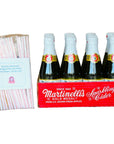 Martinellis Sparkling Cider Apple 84 fl oz 12 ct Plus Sophley individually wrapped straws jumbo 24ct