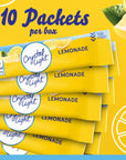 Crystal Light Lemonade SugarFree OntheGo Drink Packets Pack of 3 10 Packets Each Box 30 Total Packets Bundle with Drink Pouch and Straw