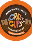 Crazy Cups Caffeinated Hot Chocolate Molten Chocolate Souffle Pods For Keurig K Cups Machines 100 Mg Of Caffeine Coffee Substitute Hot Cocoa Pods 22 Count