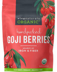 Viva Naturals Organic Dried Goji Berries Teas and Healthy Snacks for Adults (1 lb)