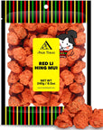 Asia Trans Seeded Red Li Hing Mui Crack Seed Plums  Hawaiian Favorite  Sweet Sour  Salty Dried Asian Plum