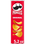 Pringles Potato Crisps Chips, Lunch Snacks, On-The-Go Snacks, Original, 5.2oz Can (1 Can)