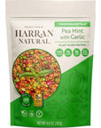 Harran Natural Whole Grain Bulgur Pilaf Instant Meal Pea Mint with Garlic Vegan PlantBased Protein GMOFree Easy Microwave or Stove Top Meal Ready in 60 Seconds  66 Oz Packet