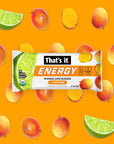 Thats it Mango Lime Caffeine Blends Energy Mini Bars 15 Count AllergyFriendly Nut Free nonGMO Fat  Gluten Free Snacks