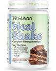 Fit  Lean Meal Shake Meal Replacement with Protein Fiber Probiotics and Organic Fruits  Vegetables Chocolate Peanut Butter Pie 1lb 10 Servings