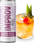 IMPROV BoozeFree Cocktails 12oz NonAlcoholic Beverage Mocktail Drink Mixer Vegan Gluten Free Zero Proof 4Pack Tropical Mai Tai