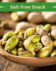 Sincerely Nuts Pistachios Roasted and Unsalted Kernels  No Shell No Salt Healthy Snacks for Kids and Adults  Shelled Convenient Snack  Low Sodium Vegan Kosher  Gluten Free 1 LB Bag