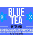 Revival Tea Company Blue Tea  Butterfly Pea Flower and Black Tea Blended with Other Herbal Tea Flavors  24 Tea Bags