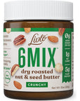 Livlo 6Mix Keto Nut Butter - Contains 6 Nuts including Macadamias, Almonds & Pecans - 5g Plant Protein & No Added Sugar - Dry Roasted, Low Carb & Paleo Friendly - Crunchy, 10 oz