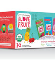 YOU LOVE FRUIT - Fruit Snacks Variety Pack 30 count, 100% Natural Gluten-Free, Vegan, Low Carb, Low Fat Fruit Kosher Snacks for Kids, College Students, Teachers and Offices, Healthy Fruit Snacks for Weight Loss (passion fruit, super berry, mango)