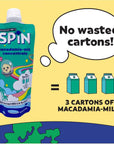 Wilderness Poets SPiN Macadamia Milk Concentrate  Gently Sweetened With Organic Maple Crystals  8 Ounce Squeeze Bag 14 Servings  Make Macadamia Cream or Milk  NonDairy Creamer for Coffee Tea Lattes Smoothies and Vegan Desserts