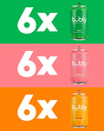 bubly Sparkling Water Tropical Thrill 3 Flavor Variety Pack Lime Grapefruit Mango Zero Sugar  Zero Calories Seltzer Water 12 Fl Oz Cans Pack of 18