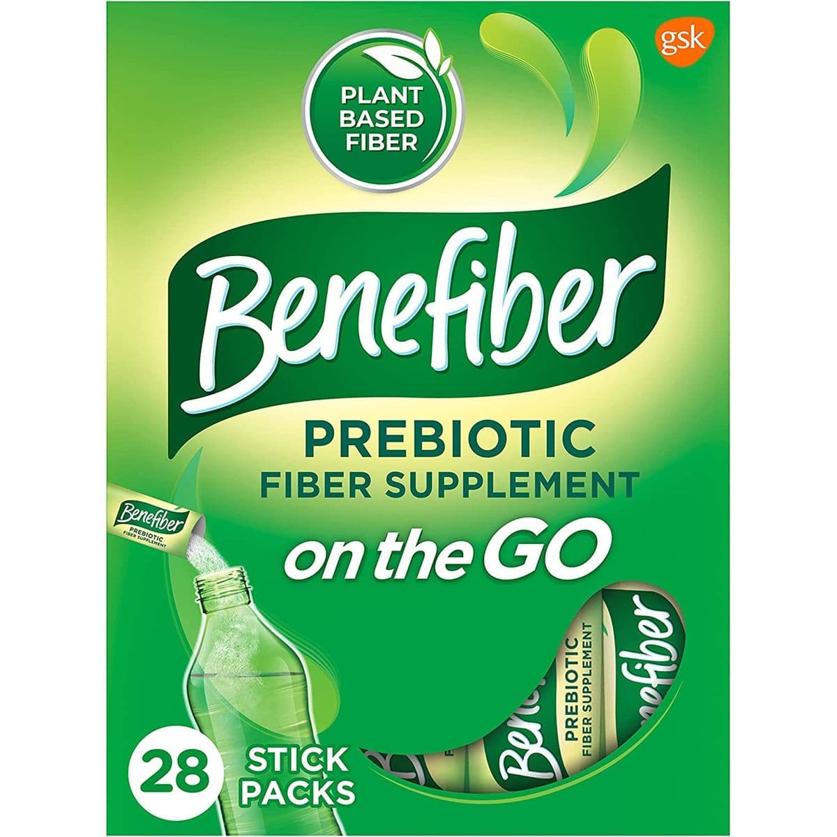 Benefiber Drink Mix On The Go Sugar Free  Taste Free 28 Stick Packs