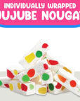 Jujube Nougat 10oz Approx 26 Pieces  Sweet Candy Individually Wrapped Candy Fruit Chews Chewy Candy  Jujube Candy With Jelly Fruits Beans Candy Dish Essential Nougat Candy Fruities Chews Perfect for Sharing  Candy For Adults Adults  Kids