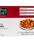 ProtiDiet BBQ Protein Crisps, 15g Protein, Low Calorie, Low Fat, Aspartame & Sucralose Free, No Gluten Ingredients, Ideal Protein Compatible, 7/Box