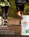 Vitamin K Triple Play (Vitamin K2 MK7 / Vitamin K2 MK4 / Vitamin K1) Full Spectrum Complex Vitamin K Supplement, 180 Capsules