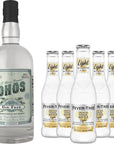 Dhos Handcrafted NonAlcoholic Gin w 5 Pack Fever Tree Light Premium Tonic Water  KetoFriendly Zero Sugar Zero Calories Zero Proof  750 ML  Perfect for Mocktails  Made in USA