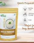 Organic Zing Wholesome and Quick Instant Wheat Porridge  Made with Wheat  200g