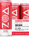 ZOA Zero Sugar Energy Drinks Strawberry Watermelon  Sugar Free with Electrolytes Healthy Vitamin C Amino Acids Essential BVitamins and Caffeine from Green Tea  12 Fl Oz 12Pack