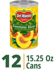 Del Monte Canned Sliced Freestone Peaches in Heavy Syrup 1525 oz Can Pack of 12